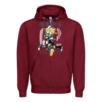 Burgundy kagamine rin len Zipper Hoodie - linhVisuals