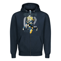 Navy kagamine rin len Zipper Hoodie - linhVisuals