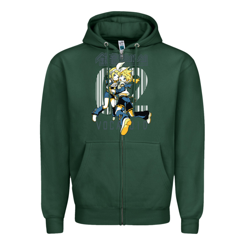 Kagamine Rin Len Zipper Hoodie by linhVisuals | Teevron