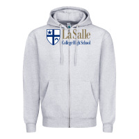 Heather Grey la salle college high school Zipper Hoodie - linhVisuals