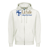 Oatmeal Heather la salle college high school Zipper Hoodie - linhVisuals