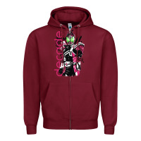 Burgundy kamen rider decade Zipper Hoodie - linhVisuals