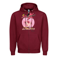 Burgundy jem outrageous tour 1987 2 Zipper Hoodie - linhVisuals