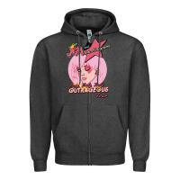 Charcoal Heather jem outrageous tour 1987 2 Zipper Hoodie - linhVisuals