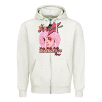 Oatmeal Heather jem outrageous tour 1987 2 Zipper Hoodie - linhVisuals