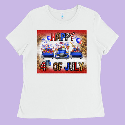 Western Happy Fourth Of July Ladies Tee Designed By Fadigitalartstudio
