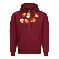 Burgundy candy corn Zipper Hoodie - linhVisuals