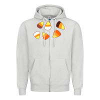 Dove Grey candy corn Zipper Hoodie - linhVisuals