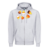 Heather Grey candy corn Zipper Hoodie - linhVisuals