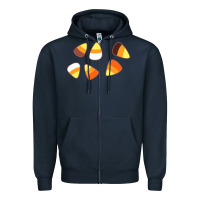 Navy candy corn Zipper Hoodie - linhVisuals