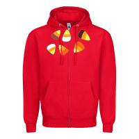 Red candy corn Zipper Hoodie - linhVisuals