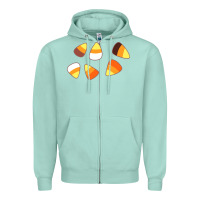 Seafoam candy corn Zipper Hoodie - linhVisuals