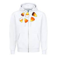 White candy corn Zipper Hoodie - linhVisuals