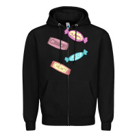Black candy pieces Zipper Hoodie - linhVisuals