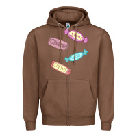 Chestnut candy pieces Zipper Hoodie - linhVisuals