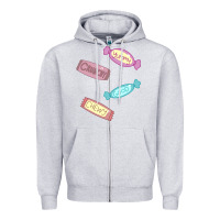 Heather Grey candy pieces Zipper Hoodie - linhVisuals