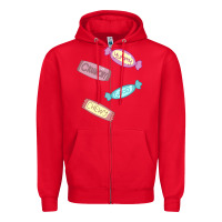 Red candy pieces Zipper Hoodie - linhVisuals