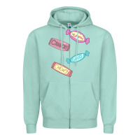 Seafoam candy pieces Zipper Hoodie - linhVisuals