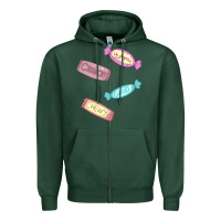 Sports Green candy pieces Zipper Hoodie - linhVisuals