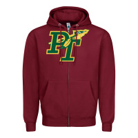 Burgundy penn trafford school district Zipper Hoodie - linhVisuals