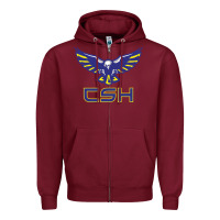 Burgundy cold springs high school Zipper Hoodie - linhVisuals