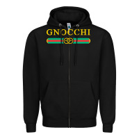 Black gnocchi vintage Zipper Hoodie - linhVisuals