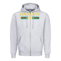 Heather Grey gnocchi vintage Zipper Hoodie - linhVisuals