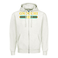 Oatmeal Heather gnocchi vintage Zipper Hoodie - linhVisuals