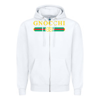 White gnocchi vintage Zipper Hoodie - linhVisuals