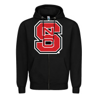 Black north carolina state Zipper Hoodie - linhVisuals