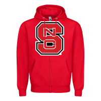 Red north carolina state Zipper Hoodie - linhVisuals