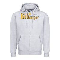 Heather Grey #bitburger Zipper Hoodie - linhVisuals