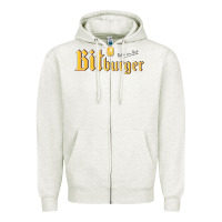 Oatmeal Heather #bitburger Zipper Hoodie - linhVisuals