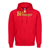 Red #bitburger Zipper Hoodie - linhVisuals