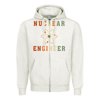Oatmeal Heather nuclear engineering quote Zipper Hoodie - linhVisuals