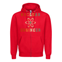 Red nuclear engineering quote Zipper Hoodie - linhVisuals