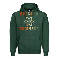 Sports Green nuclear engineering quote Zipper Hoodie - linhVisuals