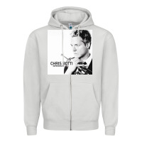 Dove Grey Chris Botti Zipper Hoodie - linhVisuals