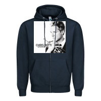 Navy Chris Botti Zipper Hoodie - linhVisuals