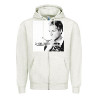 Oatmeal Heather Chris Botti Zipper Hoodie - linhVisuals