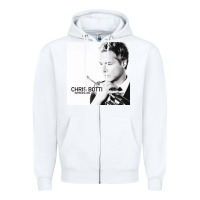 White Chris Botti Zipper Hoodie - linhVisuals