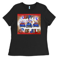 Black Western Happy Fourth Of July Ladies Tee - FaDigitalArtStudio