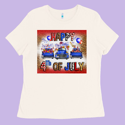 Western Happy Fourth Of July Ladies Tee Designed By Fadigitalartstudio