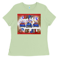 Matcha Western Happy Fourth Of July Ladies Tee - FaDigitalArtStudio