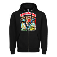 Black garbage pail kids Zipper Hoodie - linhVisuals