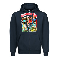 Navy garbage pail kids Zipper Hoodie - linhVisuals