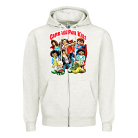 Oatmeal Heather garbage pail kids Zipper Hoodie - linhVisuals