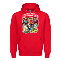 Red garbage pail kids Zipper Hoodie - linhVisuals