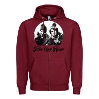 Burgundy take off hoser strange brew Zipper Hoodie - linhVisuals
