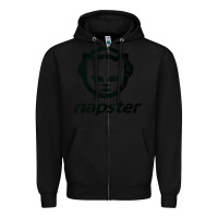 Black napster    napster Zipper Hoodie - linhVisuals